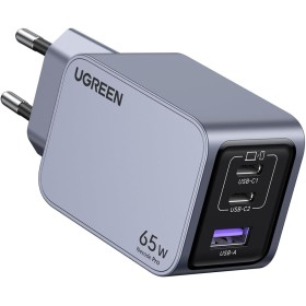 UGREEN Nexode Pro 65W Cargador GAN, Adaptador de Corriente de 3 Puertos Compatible con Samsung Galaxy S23 Ultra/ S22, MacBook,