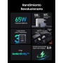 UGREEN Nexode Pro 65W Cargador GAN, Adaptador de Corriente de 3 Puertos Compatible con Samsung Galaxy S23 Ultra/ S22, MacBook,