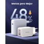 UGREEN Nexode 65W USB C GAN Tech Cargador 3 Puertos, Adaptador de Corriente USB C Compatible con MacBook Air, iPhone