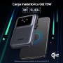 UGREEN Uno Qi2 15W Power Bank Magnético 10000mAh, Cargador Portátil Inalámbrico PD 20W con Pantalla y Soporte, Compatible con