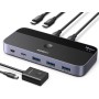 UGREEN Switch USB C 3.2 10Gbps 4 Puertos Switcher 2 Entradas 4 Salidas 2 PC KVM Comutador con Controlador de Escritorio y 2