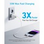 Anker Cargador iPhone Carga Rapida, 323 Cargador USB-C de 33W, Compacto con Dos Puertos para iPhone 16/15/14, 16/15/14 Pro MAX,