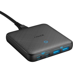 Anker Cargador de Pared Delgado PowerPort Atom III con Dos Puertos USB-C (65W máx.), 4 Puertos PIQ 3.0 y GAN, para portátiles