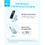 Anker Zolo Power Bank Magnético, Cargador Portátil Inalámbrico de 10.000 mAh con Carga Rápida Máxima de 30 W, Batería con Cable