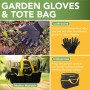 BLOSTM Juego de Herramientas Jardineria - Kit Jardineria de 11 Piezas, Kit de Jardinería Adultos Resistentes con Bolsa de