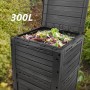 VOUNOT Compostador Jardin 300L, Compostera Organica, Negro y Verde