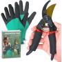 SAIRUTSA Tijeras de podar de mano - Acero inoxidable y Titanio - Guantes de jardineria - Tijeras de Poda Profesionales de Bypass