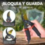 SAIRUTSA Tijeras de podar de mano - Acero inoxidable y Titanio - Guantes de jardineria - Tijeras de Poda Profesionales de Bypass