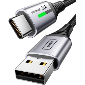 INIU Cable USB A USB C, [2m] QC 3,0 y 3,1A Cable USB C Carga Rapida, Aleación Trenzado de Nylon Cable USB Tipo C Cargador