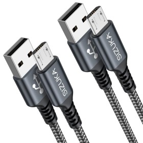 Cable Micro USB [2Pack 1M] Cable Carga Rápida Nylon Cargador Movil Android Compatible con Samsung S7/S6/S5/J7,