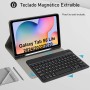 Funda Teclado para Samsung Galaxy Tab S6 Lite 2024/2022/2020 10,4", Funda con Teclado Español Ñ para Galaxy S6 Lite Tablet,