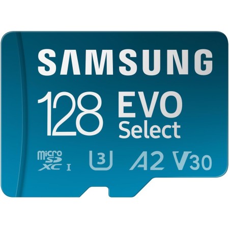 Samsung EVO Select (2024) Tarjeta microSD + Adaptador SD, 128 GB, Tarjeta de Memoria para Smartphone y Tablet, UHS-I U3, 4K UHD,