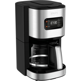 Krups First – Cafetera de filtro 1,25 L, acero inoxidable, temporizador 24 horas, selector de intensidad de la infusión, cabezal