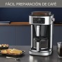 Krups First – Cafetera de filtro 1,25 L, acero inoxidable, temporizador 24 horas, selector de intensidad de la infusión, cabezal