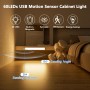 OUILA Luz LED Armario con Sensor Movimiento Blanco Natural 5000K 36 LEDs 4 Modos Luz LED Magnética Adhesiva USB Recargable