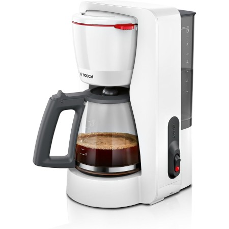 Bosch - Cafetera de Goteo, Jarra de Cristal Ergonómica, Depósito de Agua Extraible, Filtro Extraible, Apagado Automático, Anti