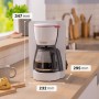 Bosch - Cafetera de Goteo, Jarra de Cristal Ergonómica, Depósito de Agua Extraible, Filtro Extraible, Apagado Automático, Anti