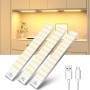 OUILA Luz LED Armario con Sensor Movimiento Blanco Natural 5000K 36 LEDs 4 Modos Luz LED Magnética Adhesiva USB Recargable