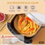 Papel freidora aire, Air fryer 100 uniades, tamaño 20-24 cm,BPA free desechable para horno accesorio para freidora de aire sin