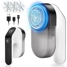 NIWOHOM Quitapelusas Electrico, Quita Pelusas Ropa Quitapelusas con Pantalla LED y 3 Velocidades, Quita Pelusas para Ropa