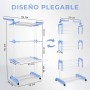 JUPPLIES - Tendederos Plegables con 4 Niveles para Exterior e Interior - Tendedero Vertical Plegable para Ropa de Acero