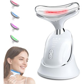 Yeerain Masajeador Facial, Radiofrecuencia Facial de Antiarrugas y Belleza con 4 Modos, 45 ℃ EMS Lifting Para Reafirmar el