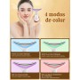 Masajeador Facial Eléctrico Cara Antiarrugas: Aparatos Faciales 4 Colors LED - CalefaccióN a 45℃ EMS Lifting 3 Niveles Vibración