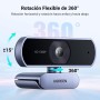 UGREEN Webcam Full HD 1080P 30FPS USB PC Cámara 2 Micrófono Incorporado 360 Grados de Rotación Plug Play para Windows MacOS