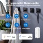 Comboss Sensor de temperatura y humedad inalámbrico para interior y exterior con alarma de notificación por aplicación remota,