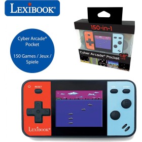 Lexibook, Cyber Arcade Pocket, Consola de Juegos portátil, 150 Juegos, Pantalla LCD en Color de 1,8", Juguete de Juegos para