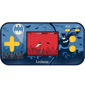 LEXIBOOK-Warner Batman-Consola portátil Cyber Arcade compacta, 150 Juegos, Pantalla LCD en Color, Funciona con Pilas, Negro/Azul