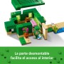 LEGO Minecraft La Casa-Tortuga de la Playa, Juguete de Construcción con Accesorios, Minifiguras de Personajes y Figuras del