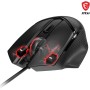 MSI Clutch GM08 - Ratón para Videojuegos (USB simétrico, LED Rojo, Sensor óptico Paw 3519, conmutador de hasta 10 ml de Clic,