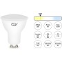 GY 12 bombillas LED GU10, 8W equivalentes a 80W, blanco neutro 4000K, 800 lúmenes, larga duración, bajo consumo, aptas para