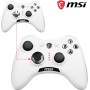 MSI FORCE GC20 V2 WHITE Controlador Gamepad con Cable para PC - Cubiertas D-Pad Intercambiables, 2 Motores de Vibración, USB 2.0