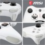 MSI FORCE GC20 V2 WHITE Controlador Gamepad con Cable para PC - Cubiertas D-Pad Intercambiables, 2 Motores de Vibración, USB 2.0