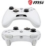 MSI FORCE GC20 V2 WHITE Controlador Gamepad con Cable para PC - Cubiertas D-Pad Intercambiables, 2 Motores de Vibración, USB 2.0