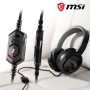 MSI IMMERSE GH20 GAMING HEADSET - Auriculares Estéreo, Diseño Ligero y Plegable, Drivers Neodimio 40mm, Micrófono Ajustable,