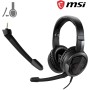 MSI IMMERSE GH20 GAMING HEADSET - Auriculares Estéreo, Diseño Ligero y Plegable, Drivers Neodimio 40mm, Micrófono Ajustable,