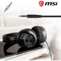 MSI IMMERSE GH20 GAMING HEADSET - Auriculares Estéreo, Diseño Ligero y Plegable, Drivers Neodimio 40mm, Micrófono Ajustable,