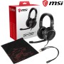 MSI IMMERSE GH20 GAMING HEADSET - Auriculares Estéreo, Diseño Ligero y Plegable, Drivers Neodimio 40mm, Micrófono Ajustable,