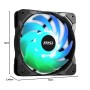 MSI MAX F12A-3 - Ventilador (120 mm, 3 ventiladores de 120 mm, 3 unidades, color negro, ARGB), A-RGB