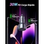 UGREEN 52,5W Cargador de Coche, USB C/A Carga Rápida Car Charger Tipo C Compatible con iPhone16 15 14 Plus MAX, Galaxy S24 S23