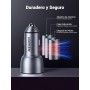 UGREEN 52,5W Cargador de Coche, USB C/A Carga Rápida Car Charger Tipo C Compatible con iPhone16 15 14 Plus MAX, Galaxy S24 S23