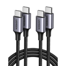 UGREEN 2Pack Cable USB C 60W PD 3.0, Tipo C Carga Rápida Nylon Compatible con iPhone 16/15 Plus Pro Max, Galaxy S24 S23 S22 A53,