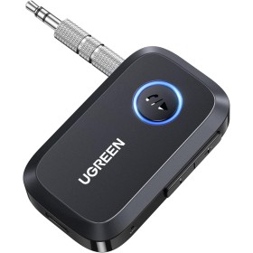 UGREEN Receptor Bluetooth 5.3 Jack 3.5mm Adaptador Emisor Aux A2DP Llamadas Manos Libres para Coche Altavoces, Negro