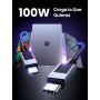 UGREEN 100W Cable USB C Carga Rápida PD 3.0, Tipo C 20V 5A Compatible con MacBook Air, Dell, iPad, iPhone 16/15 Plus Pro Max,