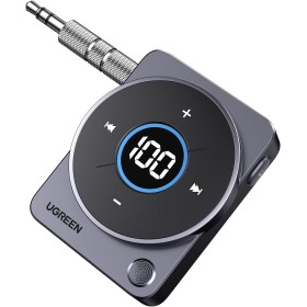 UGREEN AUX Bluetooth 5.4 Receptor Jack Adaptador 3.5mm Audio para Coche Botón Multifuncional Luz RGB