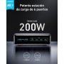 Cargador USB C 200W Anker Prime GAN, Estación de Carga GAN 6 Puertos 200W, Cargador de Sobremesa de Carga Rápida USB-C PD,