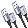 UGREEN Cable Alargador USB 3.0 Paquete de 2 Extension Tipo A Macho a Hembra Extensor 5 Gbps para Ordernador, Disco Duro Externo,